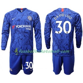 Fußballtrikots Chelsea David Luiz 30 Kinder 2019-2020 Langarm Heimtrikotsatz kaufen